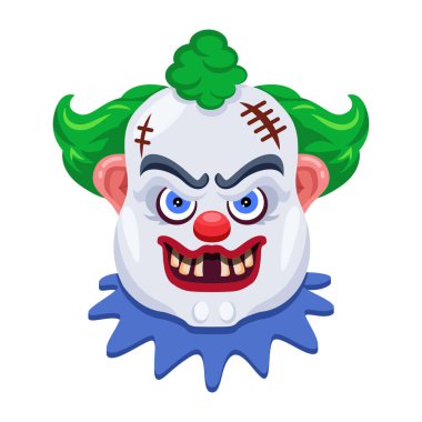 Küpe takan tüyler ürpertici ifadeleri olan kötü karakter.