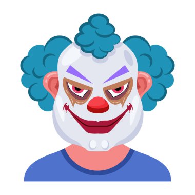 Küpe takan tüyler ürpertici ifadeleri olan kötü karakter.