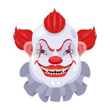 Küpe takan tüyler ürpertici ifadeleri olan kötü karakter.