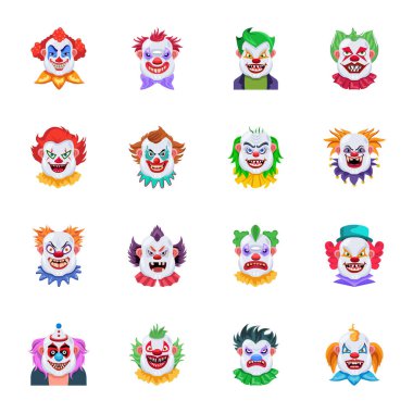 Kötülük Yüzlü Düz Vektörler Paketi
