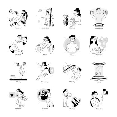 Kullanışlı Metaverse Doodle Mini Çizimleri Koleksiyonu