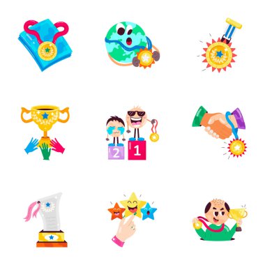 Modern Özellik Düz Etiketleri Paketi