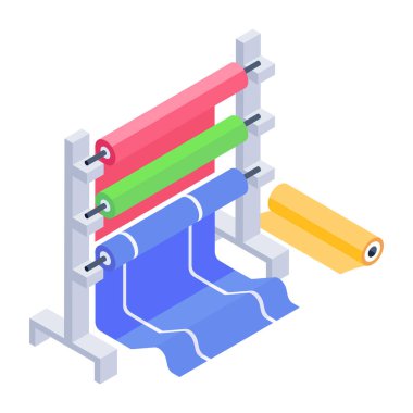 Dikiş makinesinin kullanışlı izometrik simgesi