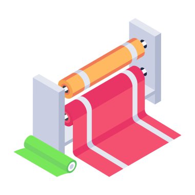 Dikiş makinesinin kullanışlı izometrik simgesi