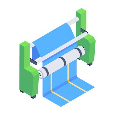 Dikiş makinesinin kullanışlı izometrik simgesi