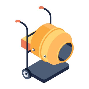 Madencilik taşıyıcısının izometrik simgesini düzenlemek kolay