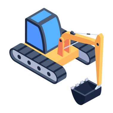 Madencilik taşıyıcısının izometrik simgesini düzenlemek kolay