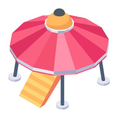 Çarpışan bir arabanın modaya uygun izometrik simgesi