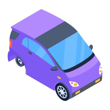 Lastik basınç göstergesinin kullanışlı izometrik simgesi