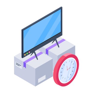 Saha penceresinin kullanışlı izometrik simgesi