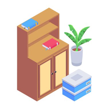 Saha penceresinin kullanışlı izometrik simgesi