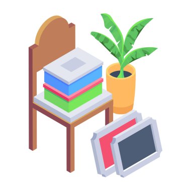 Saha penceresinin kullanışlı izometrik simgesi