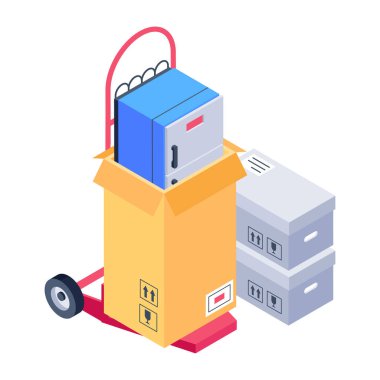 Saha penceresinin kullanışlı izometrik simgesi