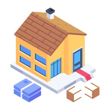 Saha penceresinin kullanışlı izometrik simgesi