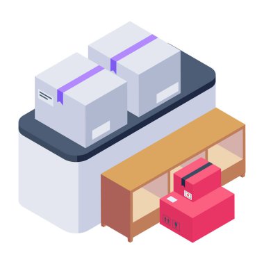 Saha penceresinin kullanışlı izometrik simgesi