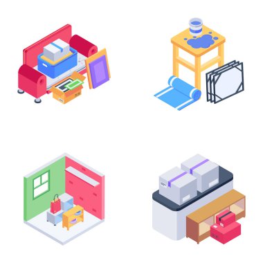 Paketleme Eşyaları Paketi Simgesi