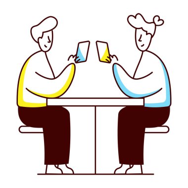 Grup metnini temsil eden yarım yamalak bir biçim illüstrasyonu