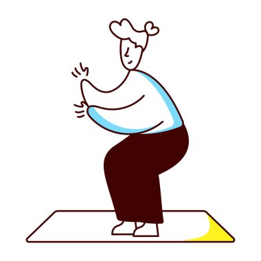 Çalışmaları gösteren bir karalama stili çizimi