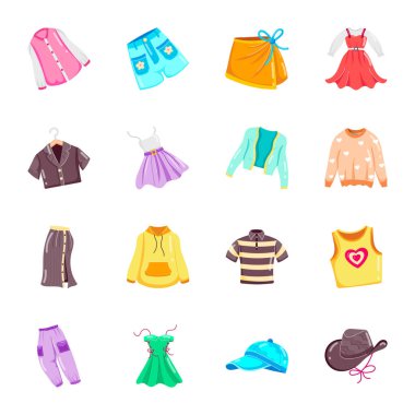 16 Giysi Düz Etiketi