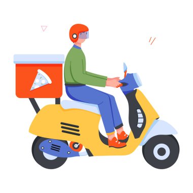 Uzaktan çalışma tasvir eden modaya uygun düz karakter simgesi