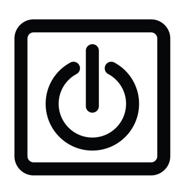 Güç düğmesi kalın satır simgesi