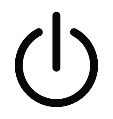 Güç düğmesi kalın satır simgesi