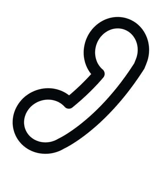 Ontvanger vet lijn telefoonpictogram — Stockvector