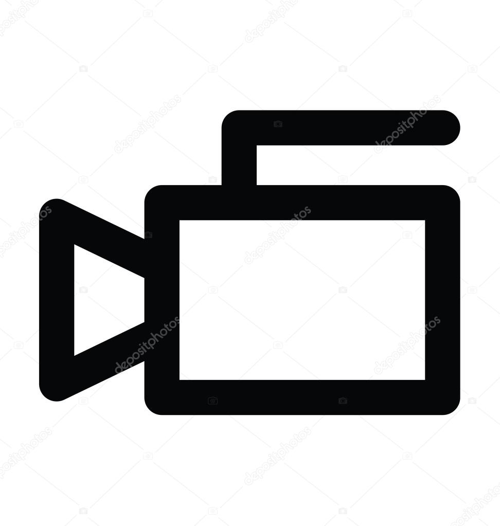 Movie Camera Bold Line Icon