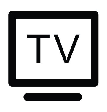 TV ekran kalın satırı simgesi