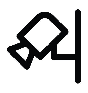 CCTV kamera kalın satır simgesi