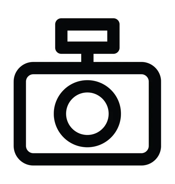 Caméra flash Icône de ligne audacieuse — Image vectorielle