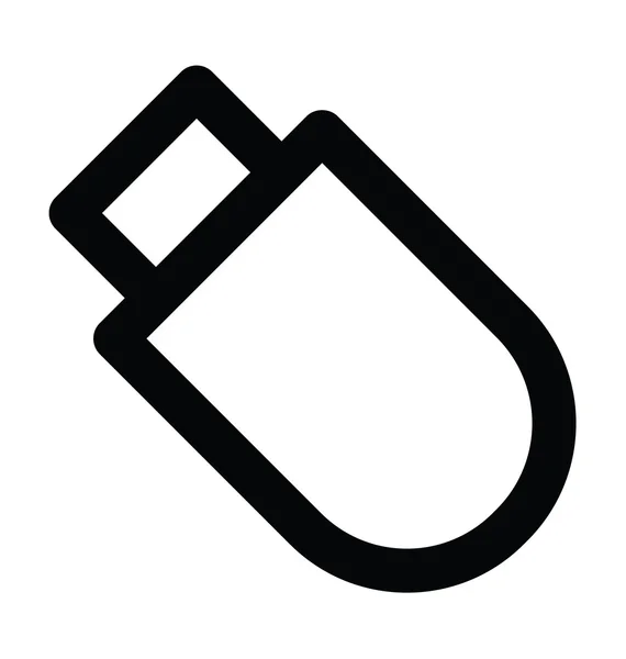 USB-vet lijn pictogram — Stockvector