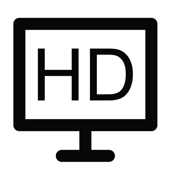 HD képernyő félkövér szedésű sor ikon — Stock Vector