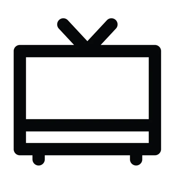 Vintage TV Bold Line Icona — Vettoriale Stock