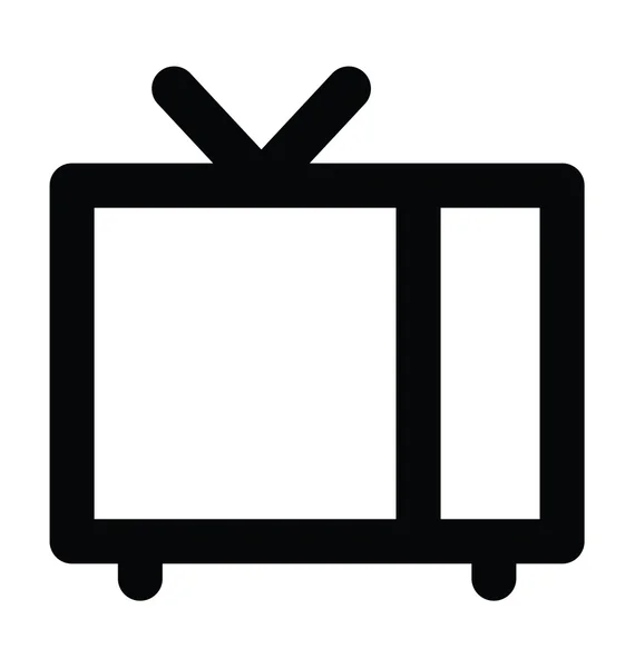 Εκλεκτής ποιότητας τηλεόραση τολμηρή γραμμή εικονίδιο — Διανυσματικό Αρχείο