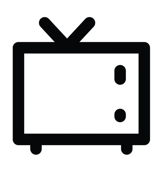 Vintage TV audaz línea icono — Vector de stock