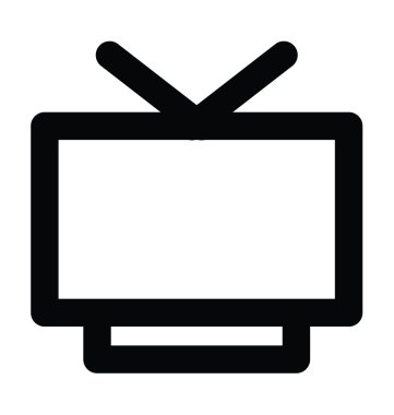 Vintage Tv kalın satır simgesi