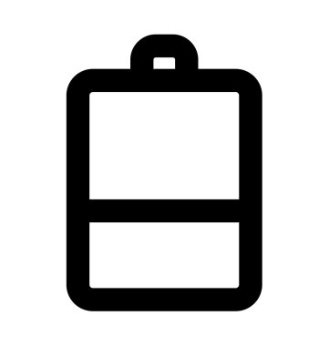 Yarım pil kalın satır simgesi