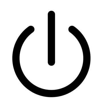Power Button Bold Line Icon clipart