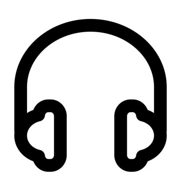 kulaklık kalın satırı simgesi