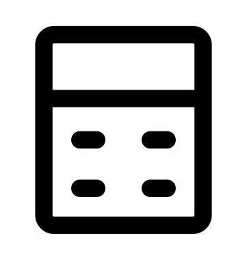 hesap makinesi kalın satırı simgesi