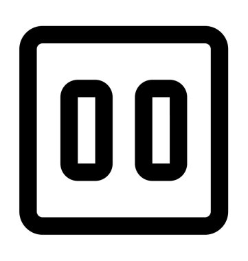 soket kalın satırı simgesi