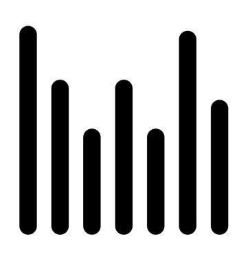 Müzik dalgalar kalın satırı simgesi