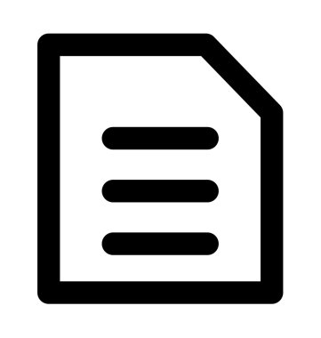 Metin sayfası kalın satır simgesi