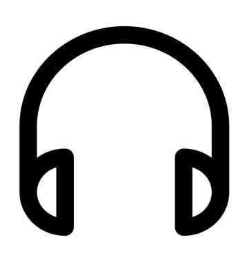 kulaklık kalın satırı simgesi