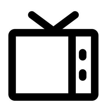 Vintage Tv kalın satır simgesi