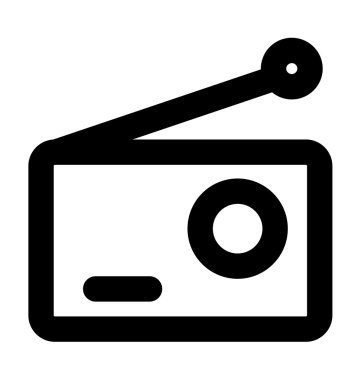 Radyo Set kalın satırı simgesi