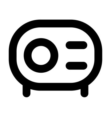 Projektör kalın satırı simgesi