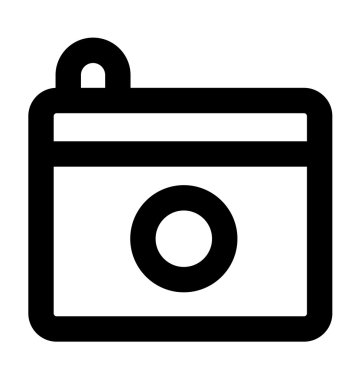 Fotoğraf kamera kalın satır simgesi