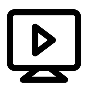 Video oynatıcı kalın satırı simgesi